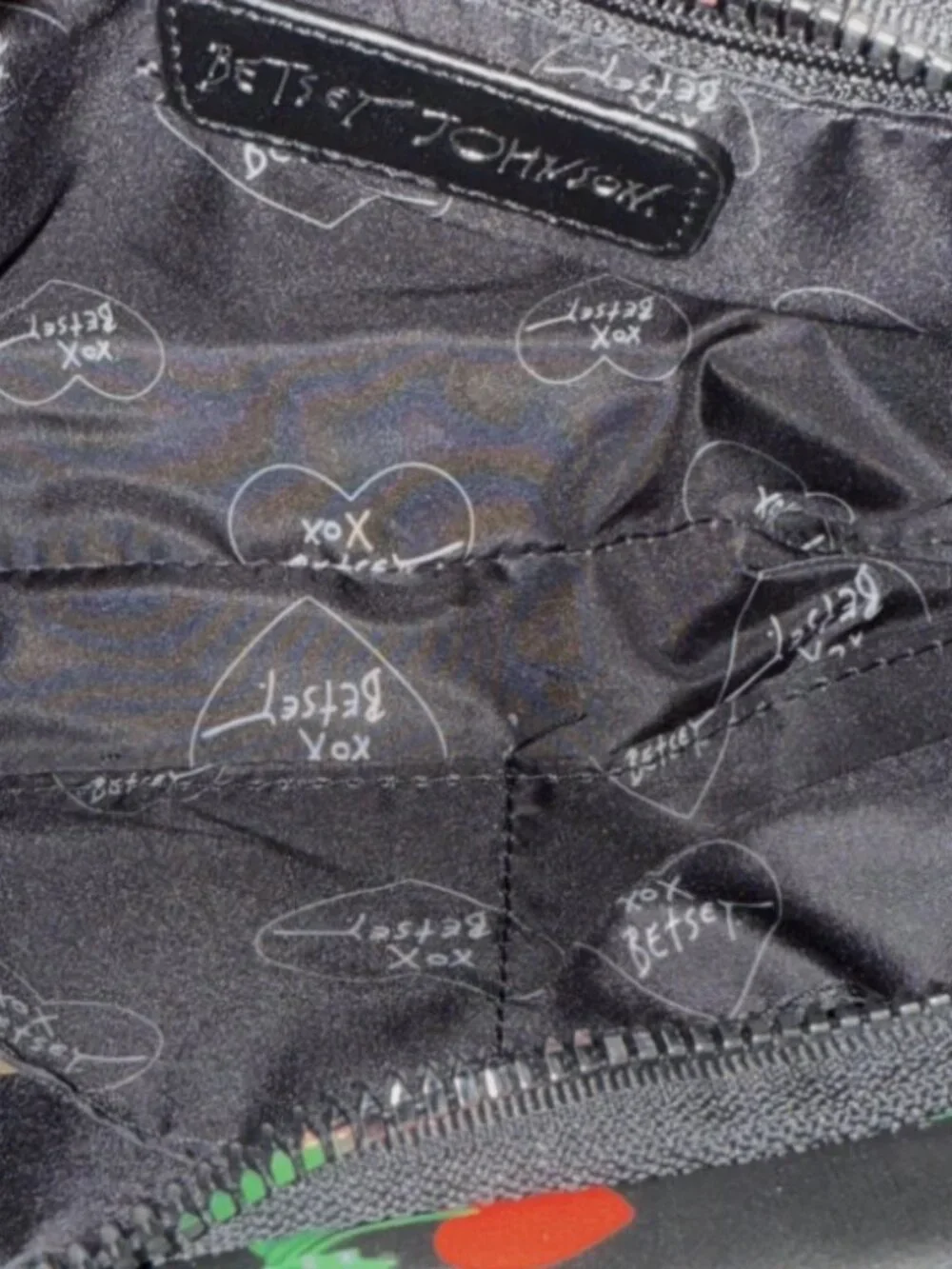 BETSEY JOHNSON Women’s Shoulder Bag With Cherries Red Crystal Cherry Charm NWT - Picture 10 of 11